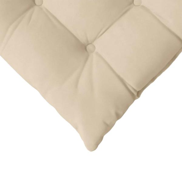 Sitzkissen 4 Stk. Mikrofaser Creme 40 x 40 x 6 cm