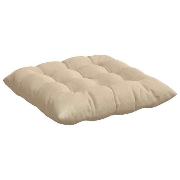 Sitzkissen 4 Stk. Mikrofaser Creme 40 x 40 x 6 cm
