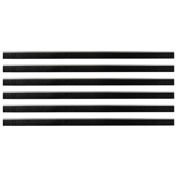 Selbstklebende Türbürstendichtungen 6 pcs Silber 100 cm