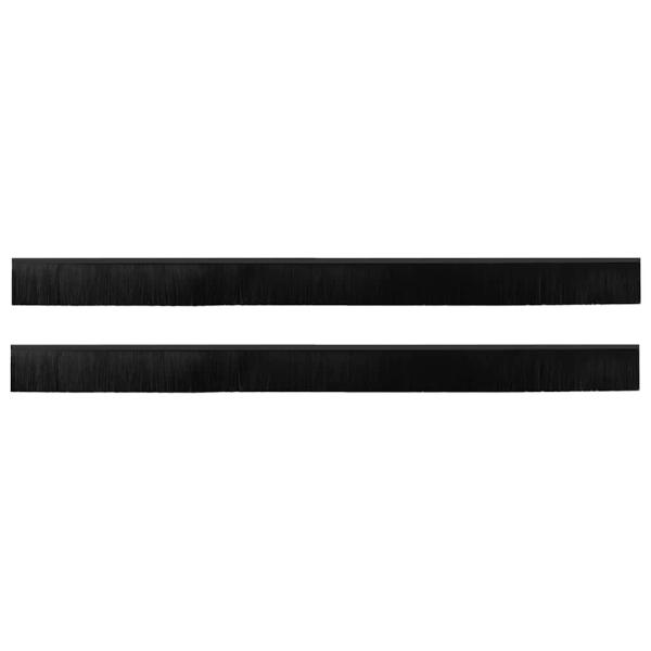 Selbstklebende Türbürstendichtungen 2 pcs Schwarz 100 cm