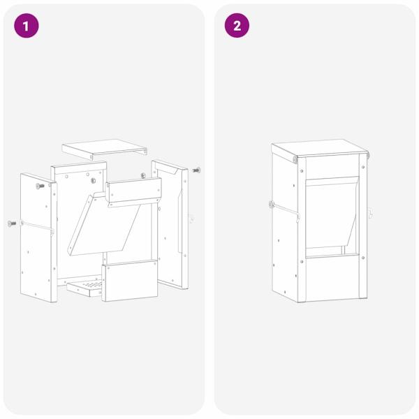 Kaninchenfütterer Olive Grün 12,5 x 12,5 x 25 cm