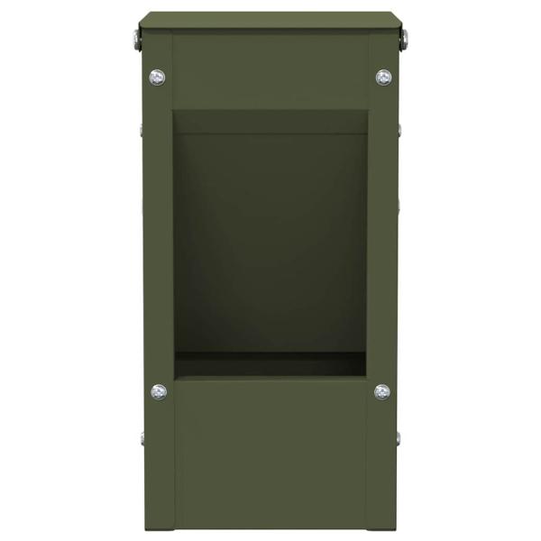 Kaninchenfütterer Olive Grün 12,5 x 12,5 x 25 cm