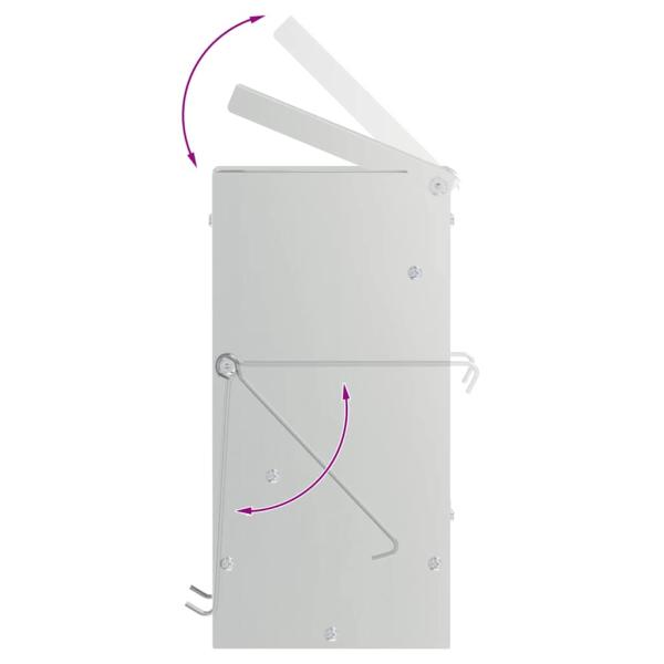 Kaninchenfütterer Silber 12,5 x 12,5 x 25 cm Verzinkter Stahl