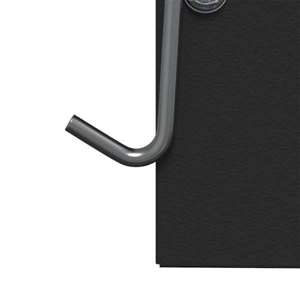 Kaninchenfütterer Schwarz 20 x 12,5 x 25 cm Kaltgewalzter Stahl