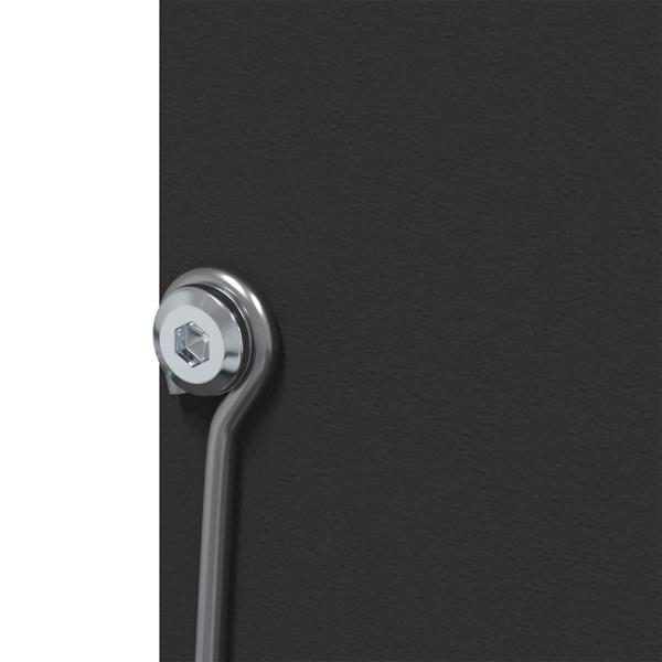 Kaninchenfütterer Schwarz 20 x 12,5 x 25 cm Kaltgewalzter Stahl