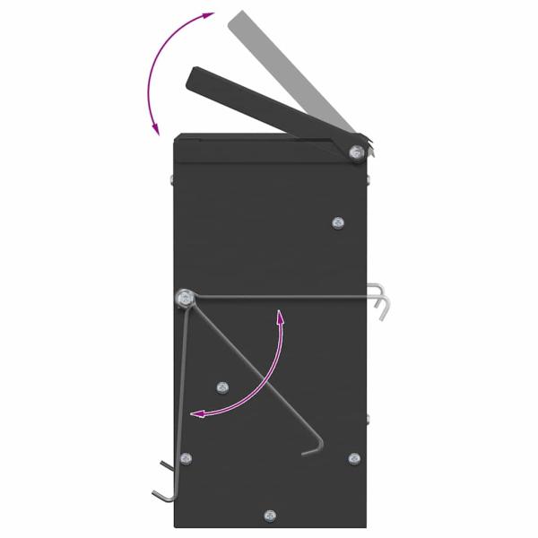 Kaninchenfütterer Schwarz 20 x 12,5 x 25 cm Kaltgewalzter Stahl