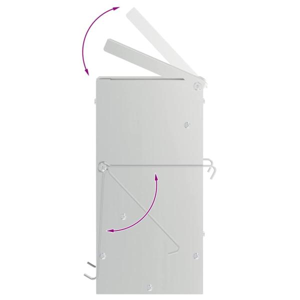 Kaninchenfütterer Silber 20 x 12,5 x 25 cm Verzinkter Stahl