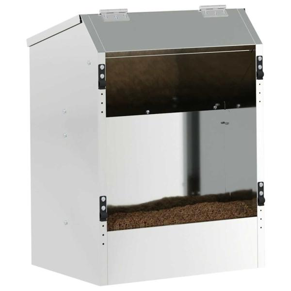 Kaninchenfütterer Silber 64,5 x 25,5 x 45,5 cm Verzinkter Stahl