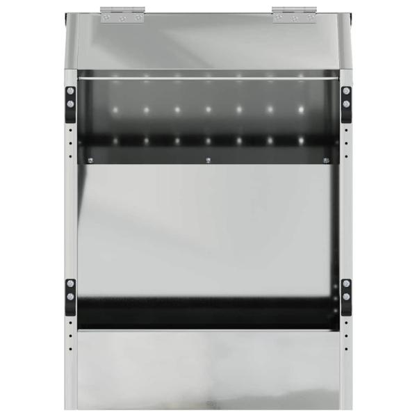 Kaninchenfütterer Silber 64,5 x 25,5 x 45,5 cm Verzinkter Stahl