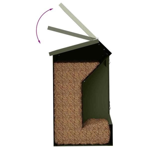 Kaninchenfütterer Olive Grün 64,5 x 25,5 x 45,5 cm