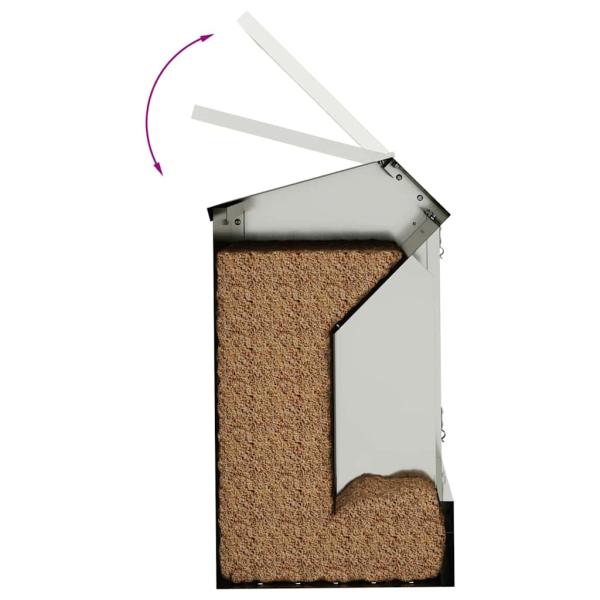 Kaninchenfütterer Silber 64,5 x 25,5 x 45,5 cm Verzinkter Stahl