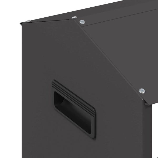 Hühnerfütterungsrinne Schwarz 81 x 32 x 53,5 cm