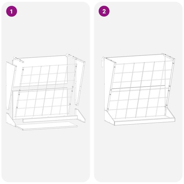 Heu Futterspender Silber 71 x 33 x 70 cm Verzinkter Stahl