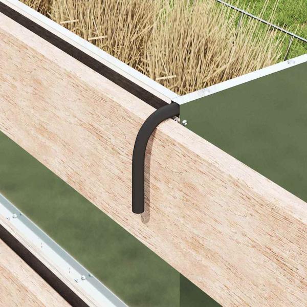 Heu Futterspender Silber 71 x 33 x 70 cm Verzinkter Stahl