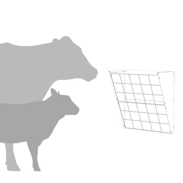 Hängender Heufutterspender Silber 61 x 33 x 66 cm