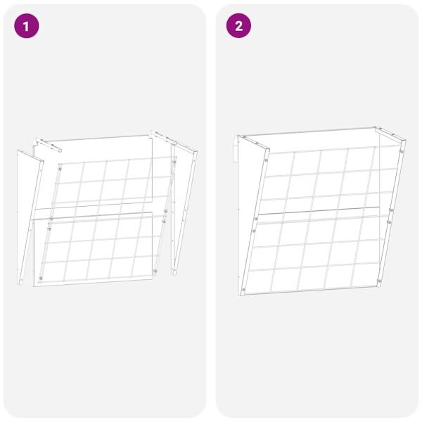 Hängender Heufutterspender Silber 61 x 33 x 66 cm