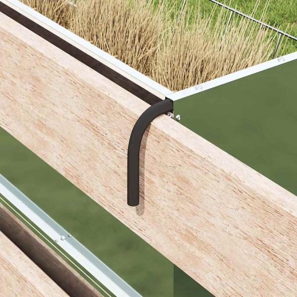 Hängender Heufutterspender Silber 61 x 33 x 66 cm