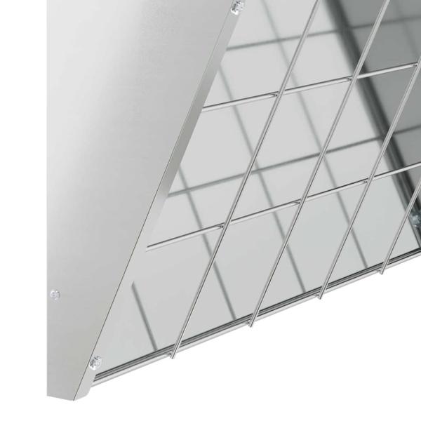 Hängender Heufutterspender Silber 61 x 33 x 66 cm