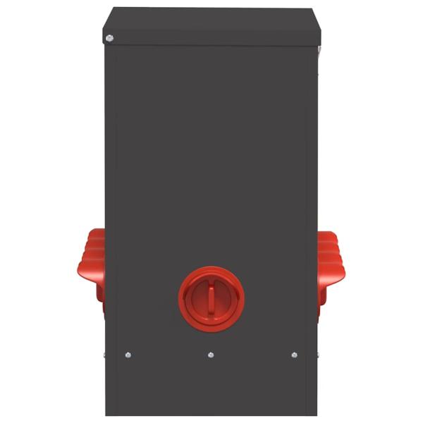 Hühnerfütterer Schwarz 60,5 x 29 x 51 cm Kaltgewalzter Stahl