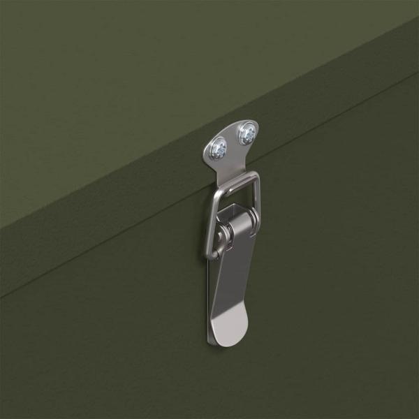 Hühnerfütterer Olive Grün 60,5 x 29 x 51 cm Kaltgewalzter Stahl