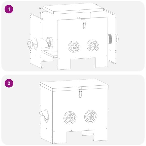 Hühnerfütterer Silber 60,5 x 29 x 51 cm Verzinkter Stahl