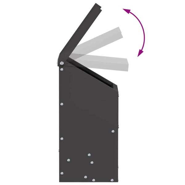 Hühnerfütterer Schwarz 21 x 16 x 33 cm Kaltgewalzter Stahl