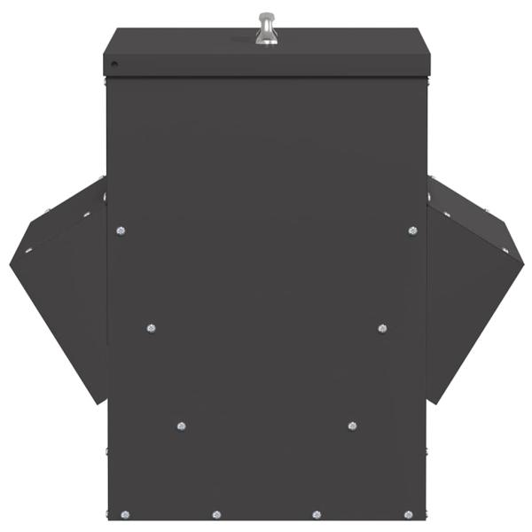 Hühnerfütterer Schwarz 40,5 x 45 x 41 cm Kaltgewalzter Stahl