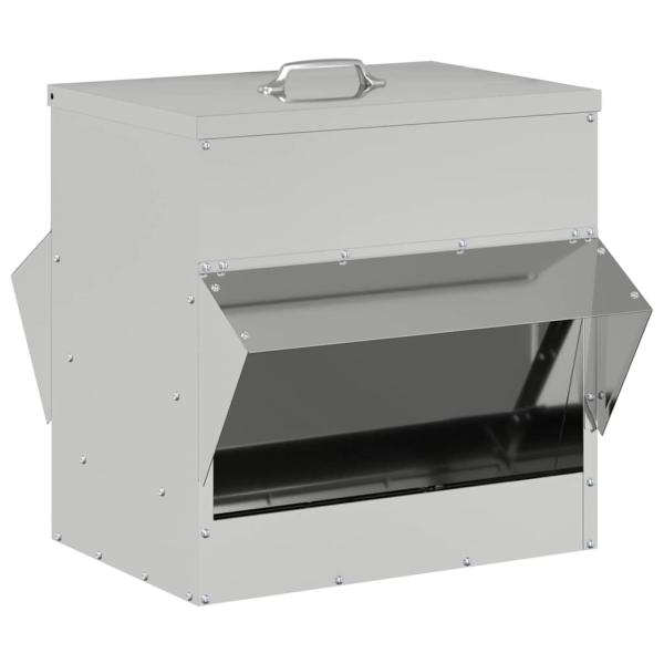 Hühnerfütterer Silber 40,5 x 45 x 41 cm Verzinkter Stahl
