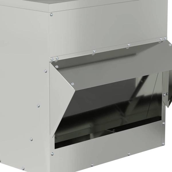 Hühnerfütterer Silber 40,5 x 45 x 41 cm Verzinkter Stahl