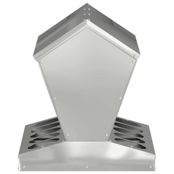 Hühnerfütterer Silber 40 x 40 x 45 cm Verzinkter Stahl