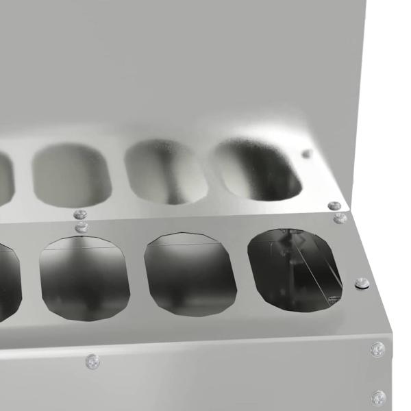 Hühnerfütterer Silber 30 x 30 x 39 cm Verzinkter Stahl