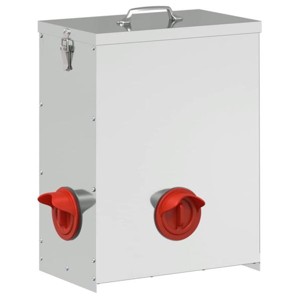 Hühnerfütterer Silber 32,5 x 20,5 x 43 cm Verzinkter Stahl