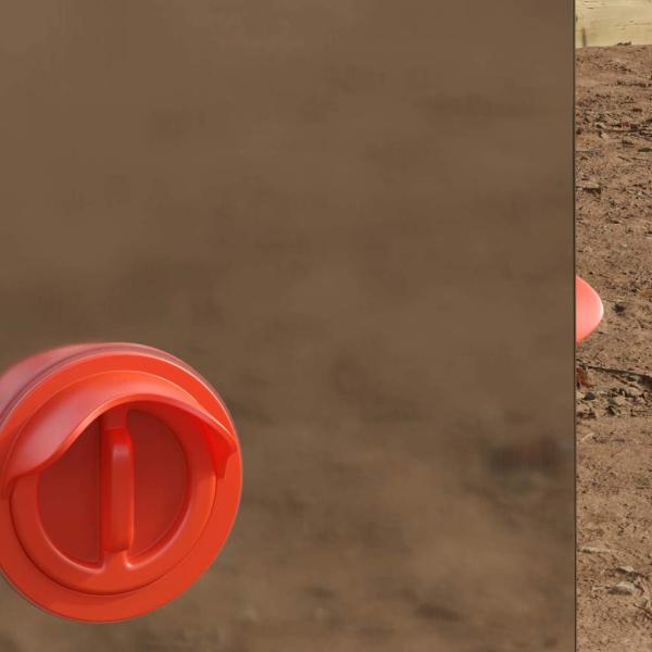 Hühnerfütterer Silber 32,5 x 20,5 x 43 cm Verzinkter Stahl