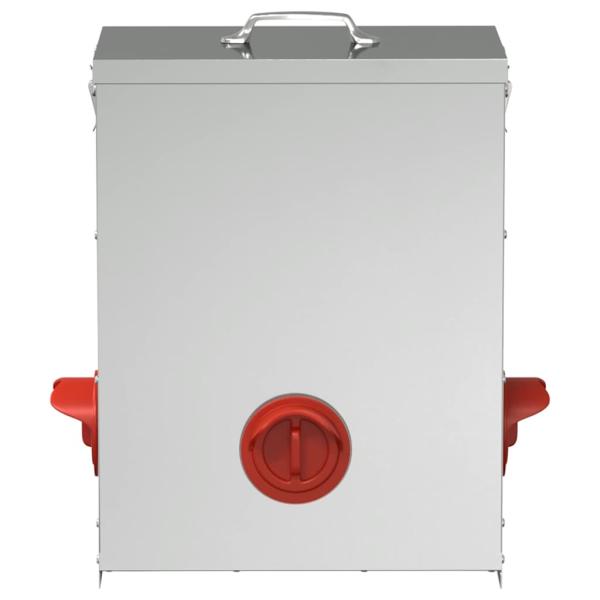 Hühnerfütterer Silber 32,5 x 20,5 x 43 cm Verzinkter Stahl