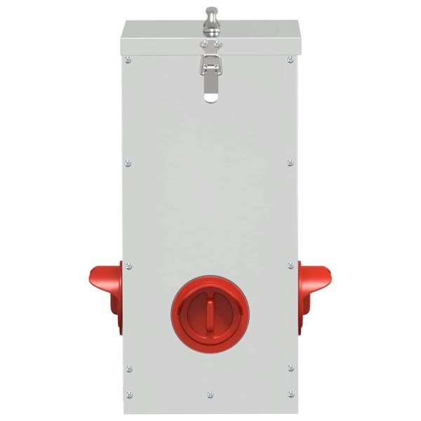 Hühnerfütterer Silber 32,5 x 20,5 x 43 cm Verzinkter Stahl