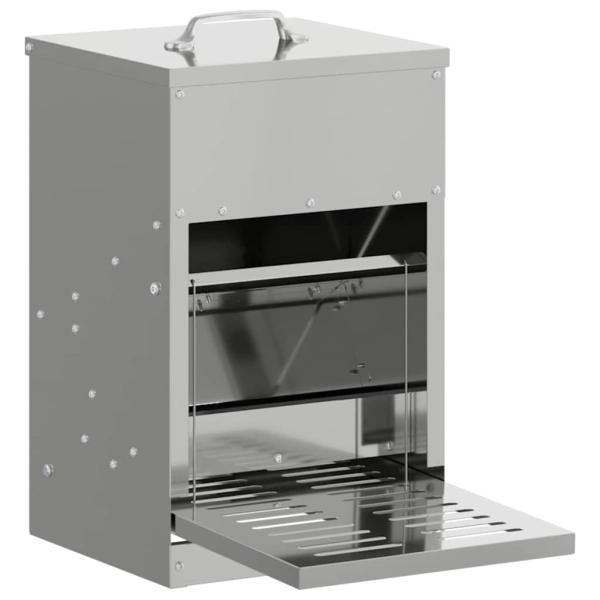 Hühnertretfeeder Silber 25 x 42 x 40 cm Verzinkter Stahl