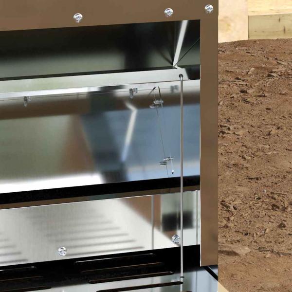 Hühnertretfeeder Silber 25 x 42 x 40 cm Verzinkter Stahl