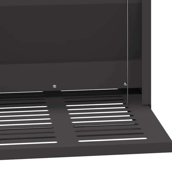 Hühnertretfeeder Schwarz 25 x 42 x 40 cm Kaltgewalzter Stahl