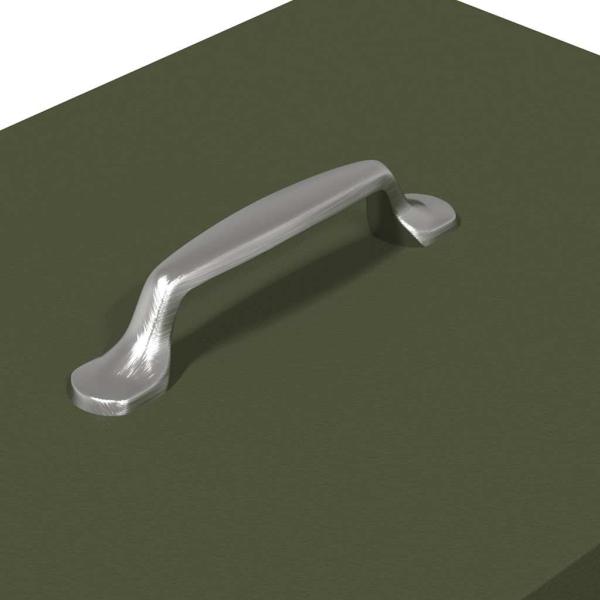 Hühnertretfeeder Olive Grün 25 x 42 x 40 cm Kaltgewalzter Stahl