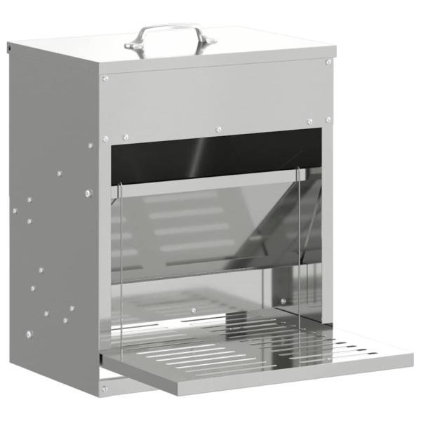 Hühnertretfeeder Silber 25 x 42 x 40 cm Verzinkter Stahl