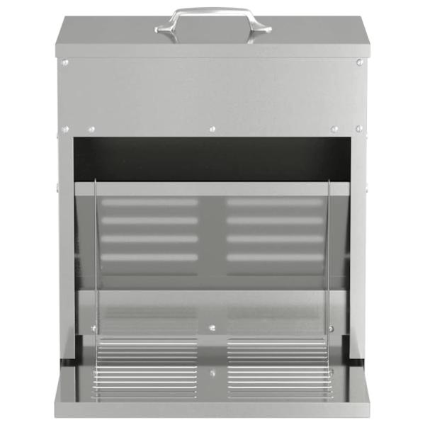 Hühnertretfeeder Silber 25 x 42 x 40 cm Verzinkter Stahl