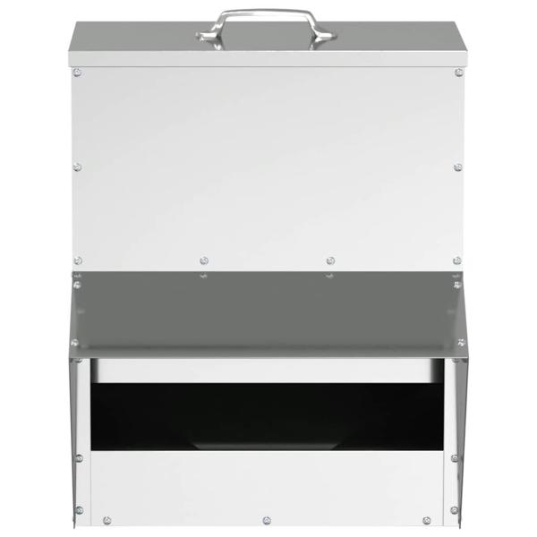 Hühnerfütterer Silber 20 x 25 x 35 cm Verzinkter Stahl