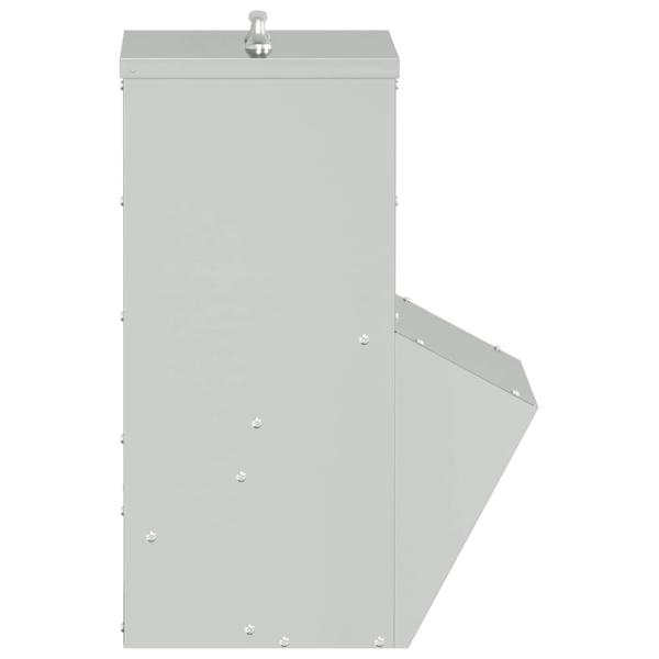 Hühnerfütterer Silber 20 x 25 x 35 cm Verzinkter Stahl