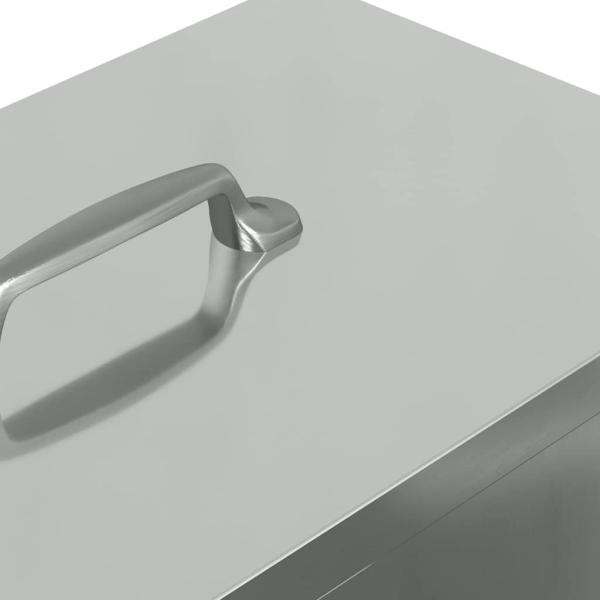 Hühnerfütterer Silber 20 x 25 x 35 cm Verzinkter Stahl