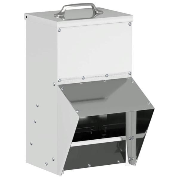 Hühnerfütterer Silber 20 x 25 x 35 cm Verzinkter Stahl