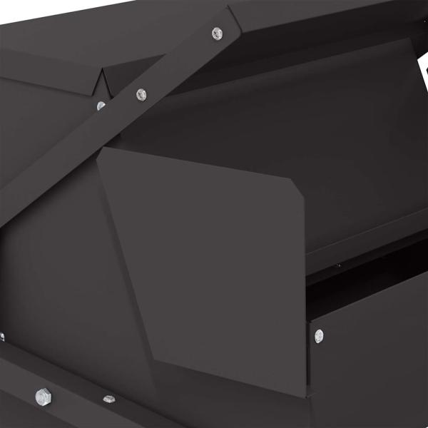 Hühnertretfeeder Schwarz 50 x 40 x 29 cm Kaltgewalzter Stahl