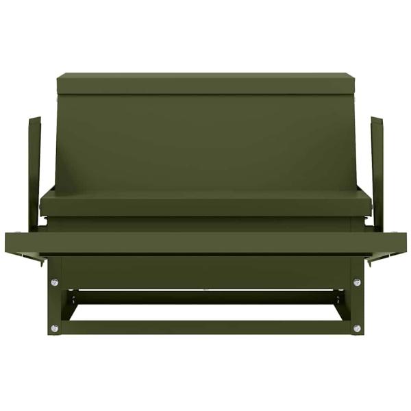 Hühnertretfeeder Olive Grün 50 x 40 x 29 cm Kaltgewalzter Stahl