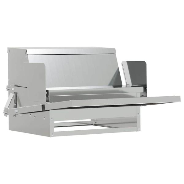 Hühnertretfeeder Silber 50 x 40 x 29 cm Verzinkter Stahl