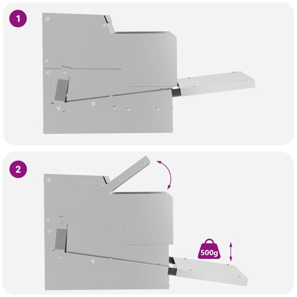 Hühnertretfeeder Silber 50 x 40 x 29 cm Verzinkter Stahl