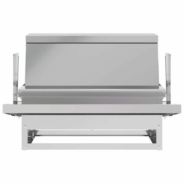 Hühnertretfeeder Silber 50 x 40 x 29 cm Verzinkter Stahl